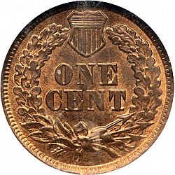 1 cent 1865 Large Reverse coin