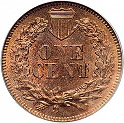 1 cent 1868 Large Reverse coin