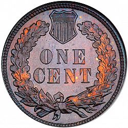 1 cent 1884 Large Reverse coin
