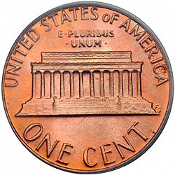1 cent 1982 Large Reverse coin