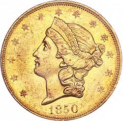20 dollar 1850 Large Obverse coin
