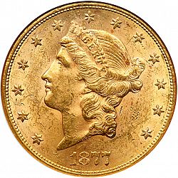 20 dollar 1877 Large Obverse coin