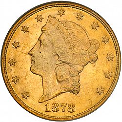 20 dollar 1878 Large Obverse coin