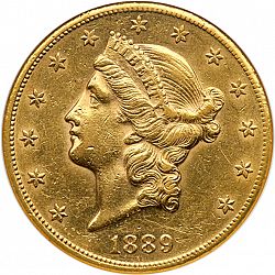 20 dollar 1889 Large Obverse coin