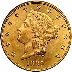 20 dollar 1889 Large Obverse coin
