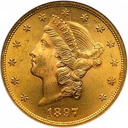 20 dollar 1897 Large Obverse coin