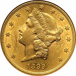 20 dollar 1899 Large Obverse coin