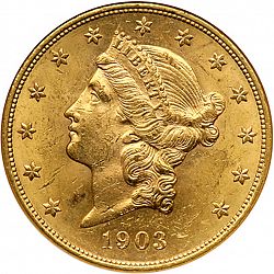 20 dollar 1903 Large Obverse coin