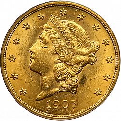 20 dollar 1907 Large Obverse coin