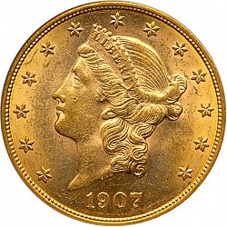 20 dollar 1907 Large Obverse coin