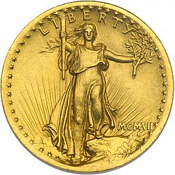 20 dollar 1907 Large Obverse coin