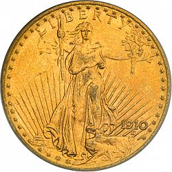 20 dollar 1910 Large Obverse coin