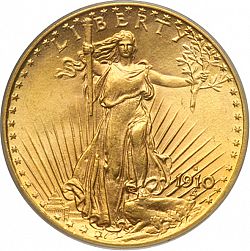 20 dollar 1910 Large Obverse coin