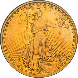 20 dollar 1915 Large Obverse coin