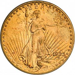 20 dollar 1923 Large Obverse coin
