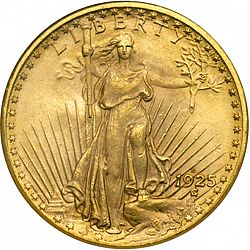 20 dollar 1925 Large Obverse coin