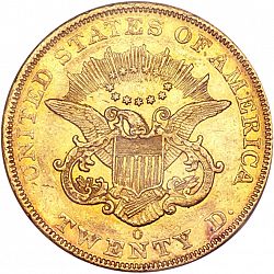 20 dollar 1850 Large Reverse coin