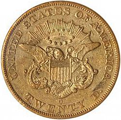20 dollar 1851 Large Reverse coin