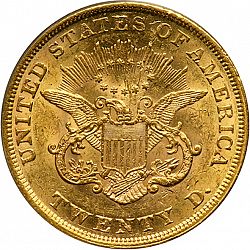 20 dollar 1852 Large Reverse coin