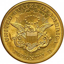 20 dollar 1852 Large Reverse coin