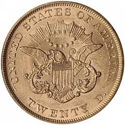 20 dollar 1854 Large Reverse coin