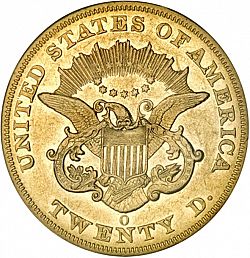 20 dollar 1854 Large Reverse coin