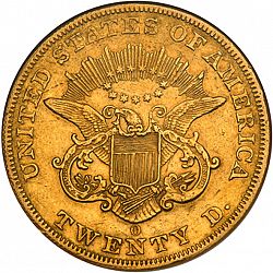 20 dollar 1855 Large Reverse coin