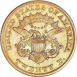 20 dollar 1856 Large Reverse coin
