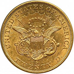 20 dollar 1856 Large Reverse coin