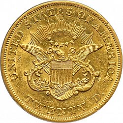 20 dollar 1857 Large Reverse coin
