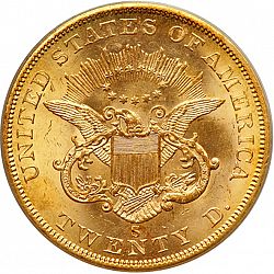 20 dollar 1857 Large Reverse coin