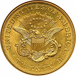 20 dollar 1858 Large Reverse coin