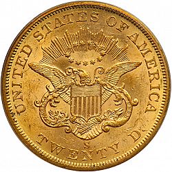 20 dollar 1860 Large Reverse coin