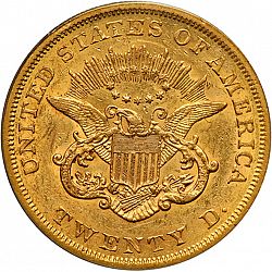 20 dollar 1864 Large Reverse coin