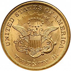 20 dollar 1865 Large Reverse coin