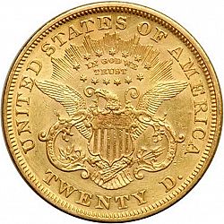 20 dollar 1866 Large Reverse coin