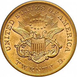 20 dollar 1866 Large Reverse coin