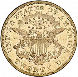 20 dollar 1867 Large Reverse coin