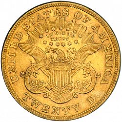 20 dollar 1873 Large Reverse coin