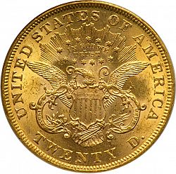 20 dollar 1874 Large Reverse coin