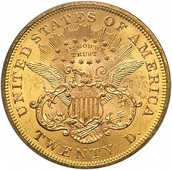 20 dollar 1876 Large Reverse coin