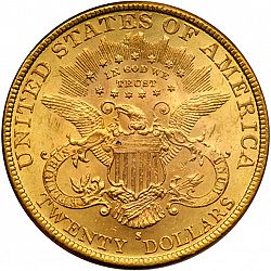 20 dollar 1889 Large Reverse coin