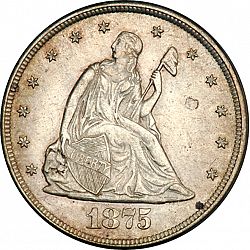 20 cent 1875 Large Obverse coin