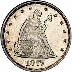 20 cent 1877 Large Obverse coin