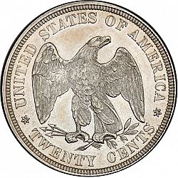 20 cent 1876 Large Reverse coin