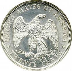 20 cent 1876 Large Reverse coin