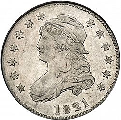 quarter 1821 Large Obverse coin