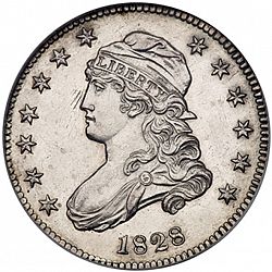 quarter 1828 Large Obverse coin