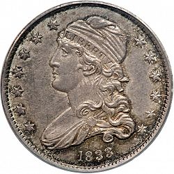 quarter 1833 Large Obverse coin
