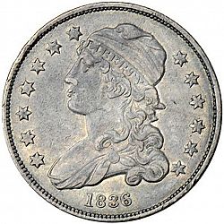 quarter 1836 Large Obverse coin